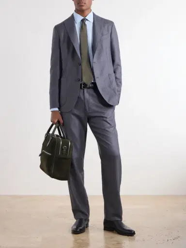 Berluti F088 Leather-Trimmed Suede Briefcase - Men | Thumbnail 2 Berluti F088 Leather-Trimmed Suede Briefcase - Men | Thumbnail 2