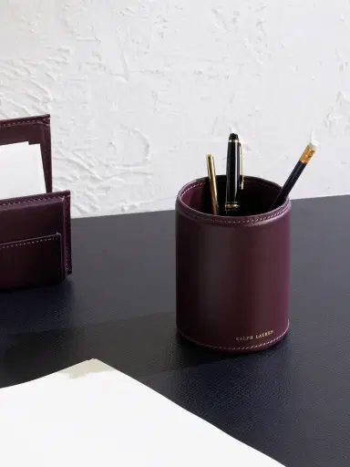 Ralph Lauren Home Brennan Leather Pencil Cup Holder - Men | Thumbnail 2 Ralph Lauren Home Brennan Leather Pencil Cup Holder - Men | Thumbnail 2