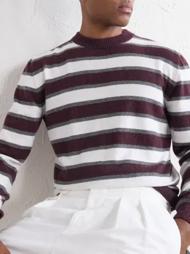 ELEVENTY Striped Cashmere Sweater - Men | Thumbnail 5 ELEVENTY Striped Cashmere Sweater - Men | Thumbnail 5