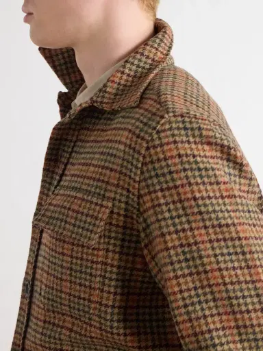 De Petrillo Houndstooth Virgin Wool Overshirt - Men | Thumbnail 5 De Petrillo Houndstooth Virgin Wool Overshirt - Men | Thumbnail 5