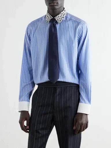 Tom Ford Striped Silk-Satin Shirt - Men | Thumbnail 3