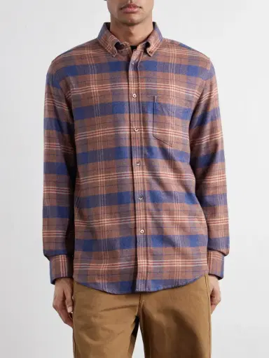 Portuguese Flannel Logia Checked Cotton-Flannel Shirt - Men | Thumbnail 3 Portuguese Flannel Logia Checked Cotton-Flannel Shirt - Men | Thumbnail 3