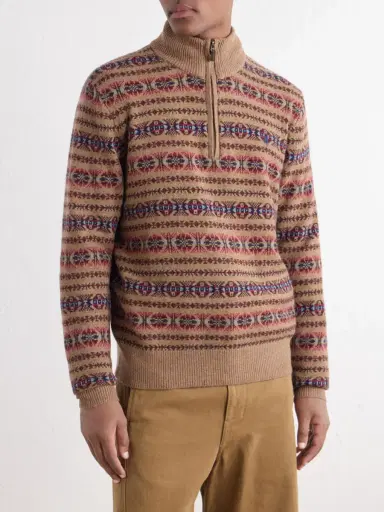 Polo Ralph Lauren Logo-Embroidered Wool Half-Zip Sweater - Men | Thumbnail 3