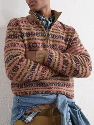 Polo Ralph Lauren Logo-Embroidered Wool Half-Zip Sweater - Men | Thumbnail 5