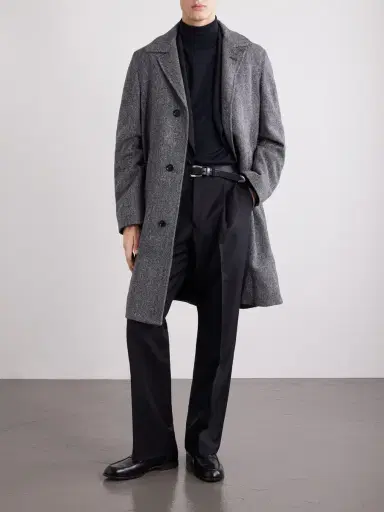 De Petrillo Petrucci Belted Wool and Cashmere-Blend Tweed Coat - Men | Thumbnail 2 De Petrillo Petrucci Belted Wool and Cashmere-Blend Tweed Coat - Men | Thumbnail 2