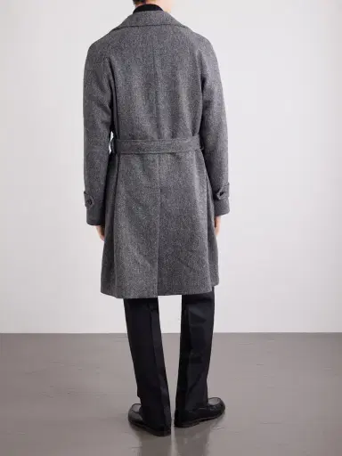 De Petrillo Petrucci Belted Wool and Cashmere-Blend Tweed Coat - Men | Thumbnail 4 De Petrillo Petrucci Belted Wool and Cashmere-Blend Tweed Coat - Men | Thumbnail 4