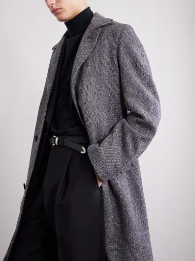 De Petrillo Petrucci Belted Wool and Cashmere-Blend Tweed Coat - Men | Thumbnail 5 De Petrillo Petrucci Belted Wool and Cashmere-Blend Tweed Coat - Men | Thumbnail 5