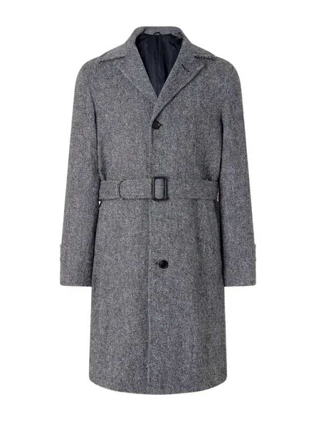 De Petrillo Petrucci Belted Wool and Cashmere-Blend Tweed Coat - Men