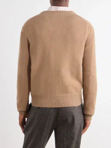 AMI PARIS Logo-Embroidered Cashmere and Wool-Blend Cardigan - Men | Thumbnail 4 AMI PARIS Logo-Embroidered Cashmere and Wool-Blend Cardigan - Men | Thumbnail 4