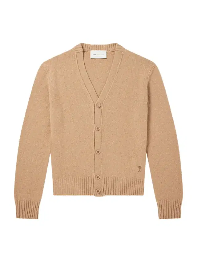 AMI PARIS Logo-Embroidered Cashmere and Wool-Blend Cardigan - Men