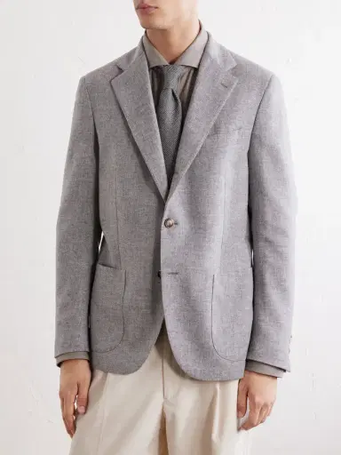 De Petrillo Posillipo Wool and Cashmere-Blend Blazer - Men | Thumbnail 3 De Petrillo Posillipo Wool and Cashmere-Blend Blazer - Men | Thumbnail 3