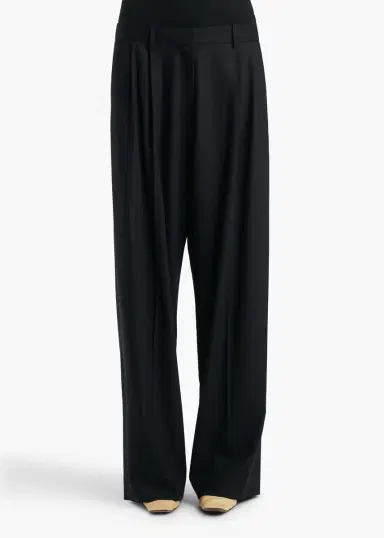 Khaite August Pant In Black Wool | Thumbnail 3 Khaite August Pant In Black Wool | Thumbnail 3