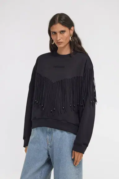 Roberto Cavalli Sweatshirt with Fringe | Thumbnail 4