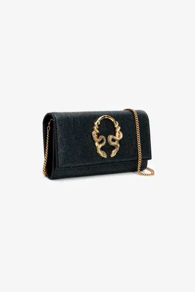 Roberto Cavalli Serpentine Leather Wallet With Chain | Thumbnail 3