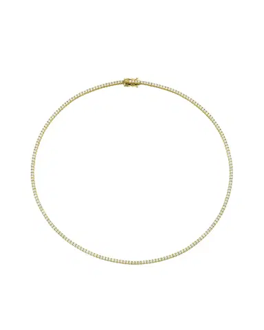 Sydney Evan 14K Yellow Gold Diamond New Tennis Necklace | Thumbnail 2