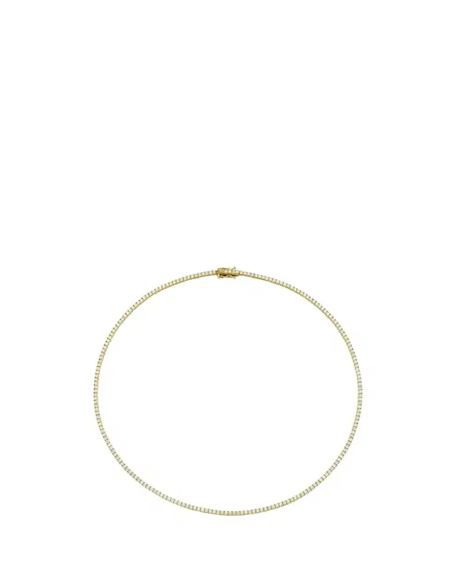 Sydney Evan 14K Yellow Gold Diamond New Tennis Necklace