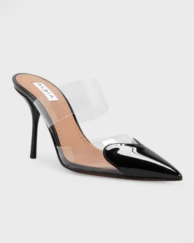 Alaïa Coeur Clear Cap-Toe Mule Pumps | Thumbnail 3