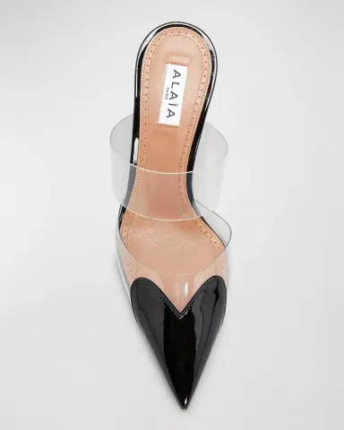 Alaïa Coeur Clear Cap-Toe Mule Pumps | Thumbnail 5
