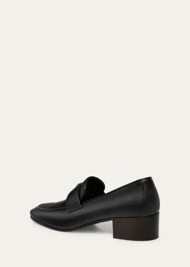 Bougeotte Leather Medallion Heeled Loafers | Thumbnail 2 Bougeotte Leather Medallion Heeled Loafers | Thumbnail 2