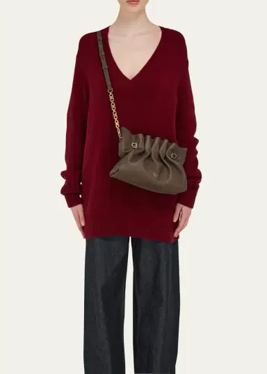 Ferragamo Small Piercing Nappa Leather Shoulder Bag | Thumbnail 2 Ferragamo Small Piercing Nappa Leather Shoulder Bag | Thumbnail 2
