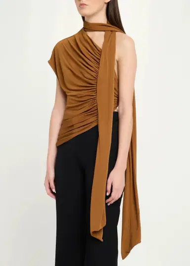 Christopher Esber Vienna Ruched Jersey Scarf Top | Thumbnail 4 Christopher Esber Vienna Ruched Jersey Scarf Top | Thumbnail 4