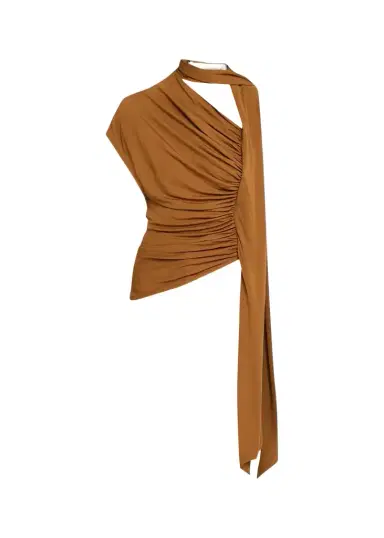 Christopher Esber Vienna Ruched Jersey Scarf Top | Thumbnail 1 Christopher Esber Vienna Ruched Jersey Scarf Top | Thumbnail 1