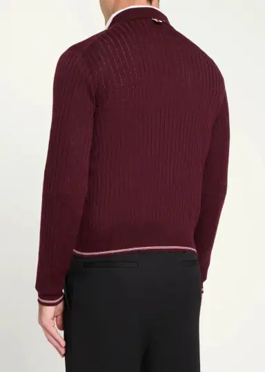 Thom Browne RWB Striped Merino Wool Cardigan | Thumbnail 3 Thom Browne RWB Striped Merino Wool Cardigan | Thumbnail 3