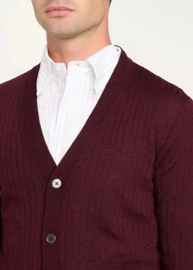 Thom Browne RWB Striped Merino Wool Cardigan | Thumbnail 5 Thom Browne RWB Striped Merino Wool Cardigan | Thumbnail 5