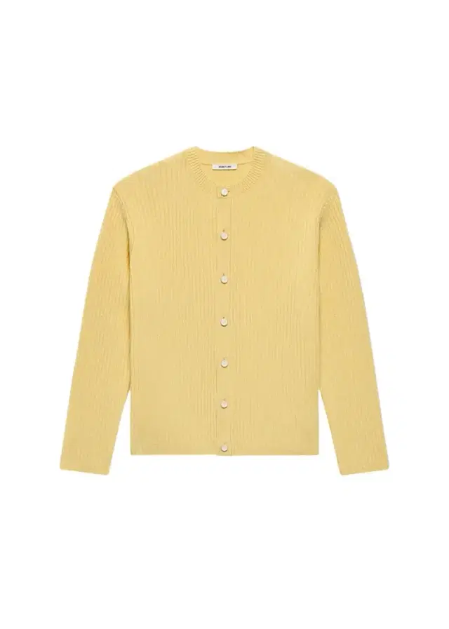 Men's Wool Ribbed Crewneck Cardigan