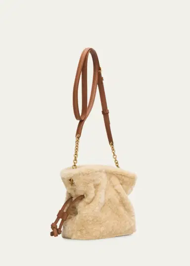 Saint Laurent Jamie Mini YSL Shearling & Leather Shoulder Bag | Thumbnail 3 Saint Laurent Jamie Mini YSL Shearling & Leather Shoulder Bag | Thumbnail 3