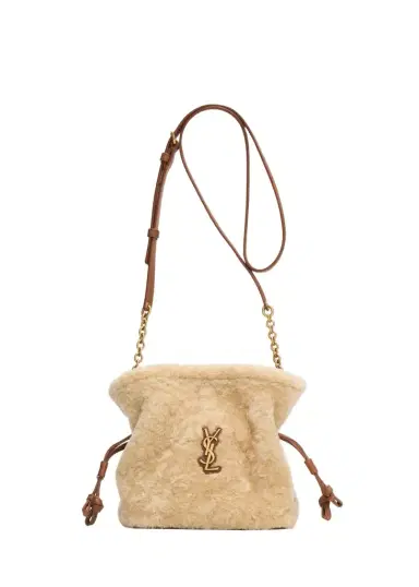 Saint Laurent Jamie Mini YSL Shearling & Leather Shoulder Bag | Thumbnail 1 Saint Laurent Jamie Mini YSL Shearling & Leather Shoulder Bag | Thumbnail 1