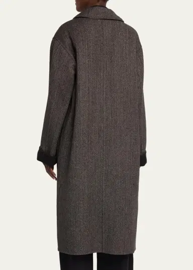 Lafayette 148 New York Oversized Reversible Wool-Cashmere Coat | Thumbnail 3 Lafayette 148 New York Oversized Reversible Wool-Cashmere Coat | Thumbnail 3