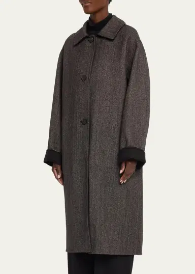 Lafayette 148 New York Oversized Reversible Wool-Cashmere Coat | Thumbnail 4 Lafayette 148 New York Oversized Reversible Wool-Cashmere Coat | Thumbnail 4