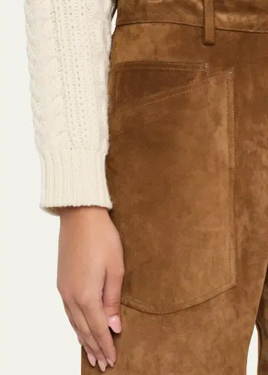 Nili Lotan Shon Barrel-Leg Suede Pants | Thumbnail 5 Nili Lotan Shon Barrel-Leg Suede Pants | Thumbnail 5