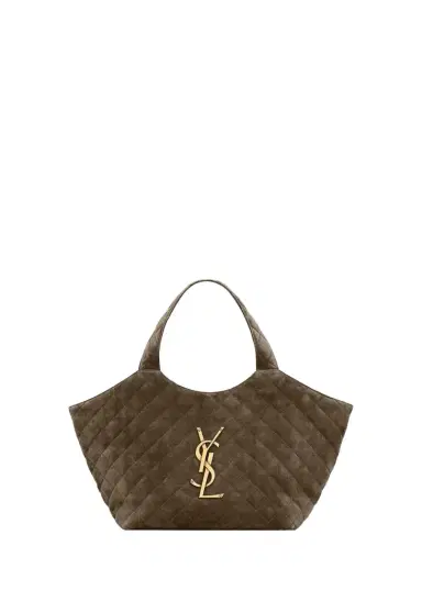 Saint Laurent Icare Medium Quilted Suede Tote Bag | Thumbnail 1