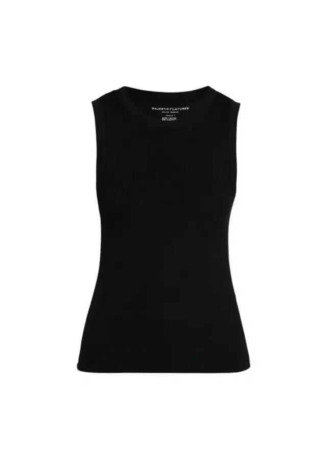MAJESTIC FILATURES Soft Touch Rib Knit Tank Top