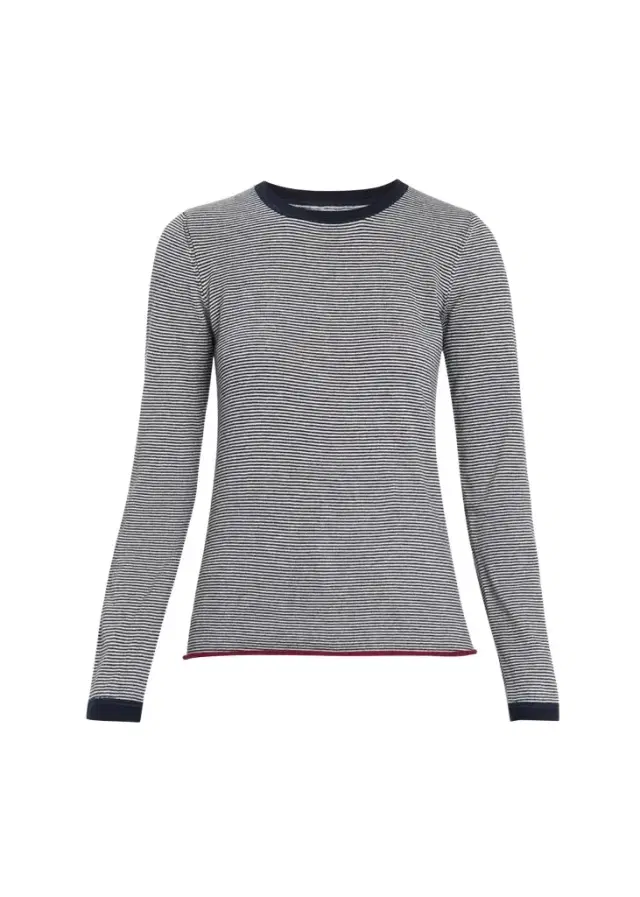 MAJESTIC FILATURES Cashmere Striped Knit Sweater
