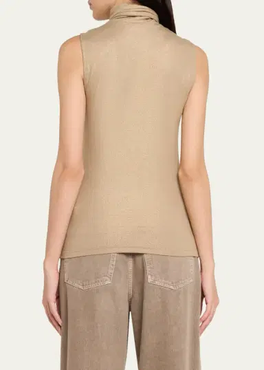 MAJESTIC FILATURES Soft Touch Shimmer Turtleneck Tank | Thumbnail 3 MAJESTIC FILATURES Soft Touch Shimmer Turtleneck Tank | Thumbnail 3