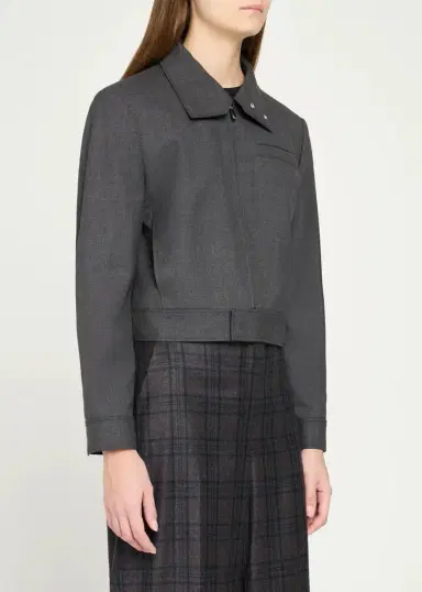 Theory Cropped Harrington Jacket | Thumbnail 4