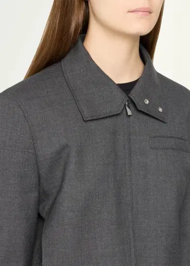 Theory Cropped Harrington Jacket | Thumbnail 5