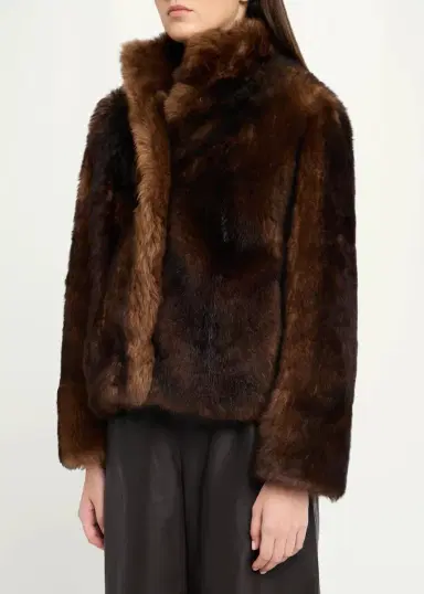 Yves Salomon Lamb Shearling Short Coat | Thumbnail 4