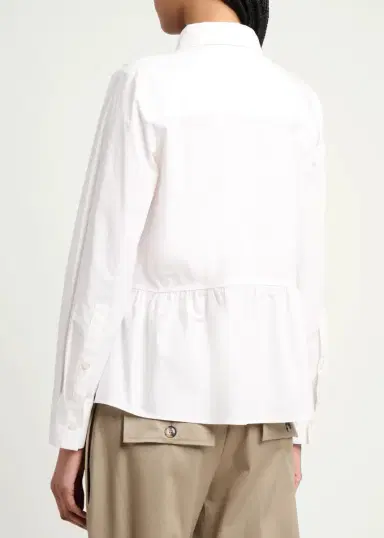 Proenza Schouler Pearl Cinched Cotton Poplin Shirt | Thumbnail 3