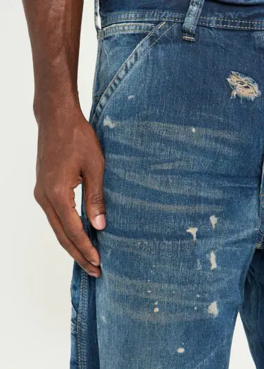 Master Craft Union Men's Distressed Cotton Carpenter Jeans | Thumbnail 5