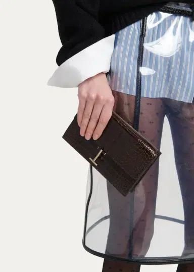 TOM FORD Boutique Small Croc-Embossed Leather Clutch Bag | Thumbnail 7 TOM FORD Boutique Small Croc-Embossed Leather Clutch Bag | Thumbnail 7