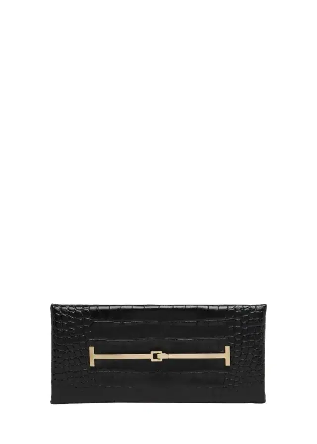 TOM FORD Boutique Arc Croc-Embossed Leather Clutch Bag