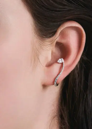 Marie Mas 18K Nova Diamond Cuff Earring, Single | Thumbnail 2