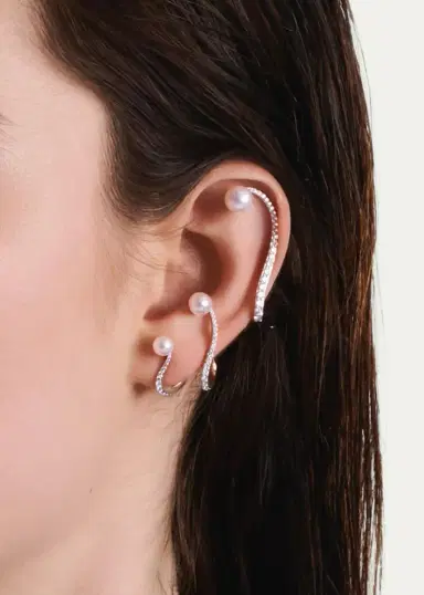 Marie Mas 18K Pearl Nova Earrings | Thumbnail 2 Marie Mas 18K Pearl Nova Earrings | Thumbnail 2