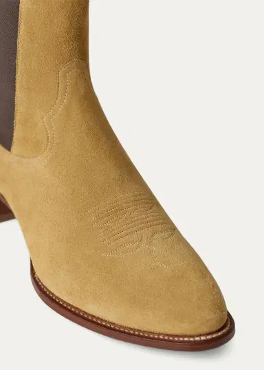 Ralph Lauren Men's Calf-Suede Chelsea Western Boots | Thumbnail 4 Ralph Lauren Men's Calf-Suede Chelsea Western Boots | Thumbnail 4