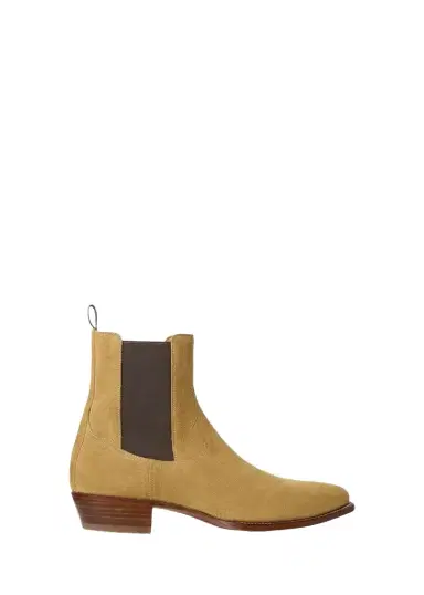 Ralph Lauren Men's Calf-Suede Chelsea Western Boots | Thumbnail 1 Ralph Lauren Men's Calf-Suede Chelsea Western Boots | Thumbnail 1