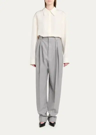 Bottega Veneta Silk Taffeta Button-Down Shirt | Thumbnail 2 Bottega Veneta Silk Taffeta Button-Down Shirt | Thumbnail 2